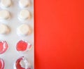 Empty pack of pills on a red background. drugs ran out of pills Royalty Free Stock Photo