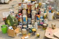 Empty paint cans at yellowknife's dump