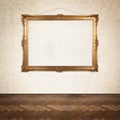 Empty painting frame on the wall Royalty Free Stock Photo