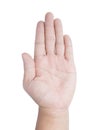 Empty palm hand Royalty Free Stock Photo