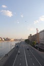 Empty pandemic promenade in Moscow