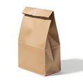 Empty paper bag standing upright Royalty Free Stock Photo