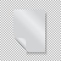 Empty paper blank sheet A4 with curl corner Royalty Free Stock Photo