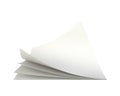 Empty paper blank sheet. 3d rendering on white background