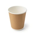 Empty paper coffee cup isolated on white background Royalty Free Stock Photo