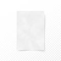 Empty paper letter white sheet template. Paper and carton texture. Paper surface canvas. Vector