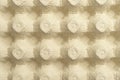 Empty paper packaging for eggs with cells Royalty Free Stock Photo