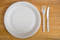 Empty paper plate Royalty Free Stock Photo