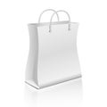 Empty paper shopping bag on white. Vector template for advertising and branding Royalty Free Stock Photo