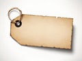 empty paper tag with space for text on color background Royalty Free Stock Photo