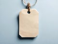 empty paper tag with space for text on color background Royalty Free Stock Photo