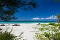 Empty paradise beach at Borneo Malaysia Royalty Free Stock Photo