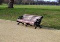 Empty park bench