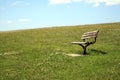 Empty park bench