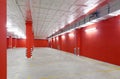 Empty parking area with red Royalty Free Stock Photo