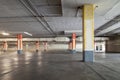 Empty parking garage underground interior in apartment or in supermarket Royalty Free Stock Photo