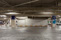 Empty parking garage underground interior in apartment or in sup Royalty Free Stock Photo