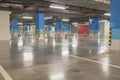 Empty parking garage underground interior in apartment or in supermarket Royalty Free Stock Photo