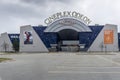 Empty parking lot at Cineplex theatre, effect of the coronavirus pandemic