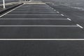 Empty parking lot outdoor with marking lines Royalty Free Stock Photo