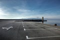 Empty parking lot at the sea Royalty Free Stock Photo