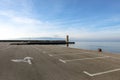 Empty parking lot at the sea Royalty Free Stock Photo