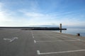 Empty parking lot at the sea Royalty Free Stock Photo