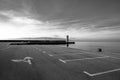 Empty parking lot at the sea Royalty Free Stock Photo