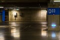 Empty parking lot. Underground parking garage Royalty Free Stock Photo