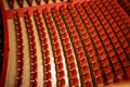 The empty parterre in the concert hall of Vienna State Opera auditorium.