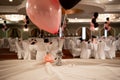 Empty party ball room for pink toned sweet 16 party Royalty Free Stock Photo