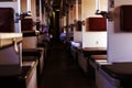 Empty passenger car, second-class