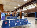 Empty passenger sits Due to Pandemic,Corona virus. Nepal Ultimate Internationa Airport TIA.The hub for Tourist. Royalty Free Stock Photo