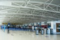 Empty passengers terminal due to Covid 19 coronavirus at Larnaka international airport Cyprus