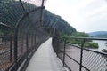 The empty path across the old Appalachian Trail Bridge in Harpers Ferry, West Virginia, U.S .A Royalty Free Stock Photo