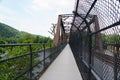 The empty path across the old Appalachian Trail Bridge in Harpers Ferry, West Virginia, U.S.A Royalty Free Stock Photo