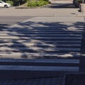 Empty pedestrian crossing in the summer city