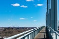 Empty Pedestrian Path on the Triborough Bridge of New York City leading to Astoria Queens