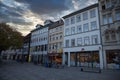 Empty Pedestrian Street and Shops in Gottingen Germany