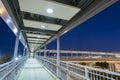 Empty foot bridge and pedestrian walkway Royalty Free Stock Photo