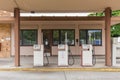 Empty petrol gas station in Berlin. Germany.