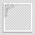 Empty Photo Frame Template with Spider Cobweb for Media Post in Social Network. Vector Illustration EPS10 Royalty Free Stock Photo