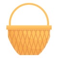 Empty picnic basket icon, cartoon and flat style Royalty Free Stock Photo