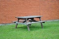 Empty picnic table Royalty Free Stock Photo