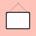Empty picture frame in 3d style. Gallery banner. Photo frame. Wall art. Vector illustration. Royalty Free Stock Photo