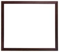 Empty picture frame, dark wood stain Royalty Free Stock Photo