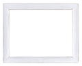 Empty picture frame in a white painted `shabby chic` finish Royalty Free Stock Photo