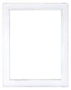 Empty picture frame in a white painted `shabby chic` finish Royalty Free Stock Photo