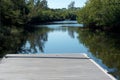 Empty pier in florida wilderness