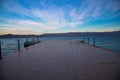 empty pier at a lake Royalty Free Stock Photo